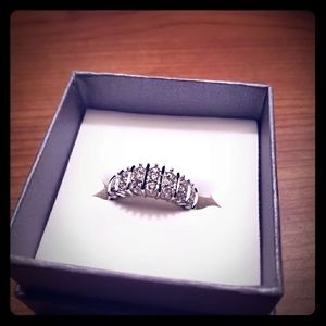 Sterling silver diamond  ring 1/2 carat